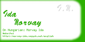 ida morvay business card